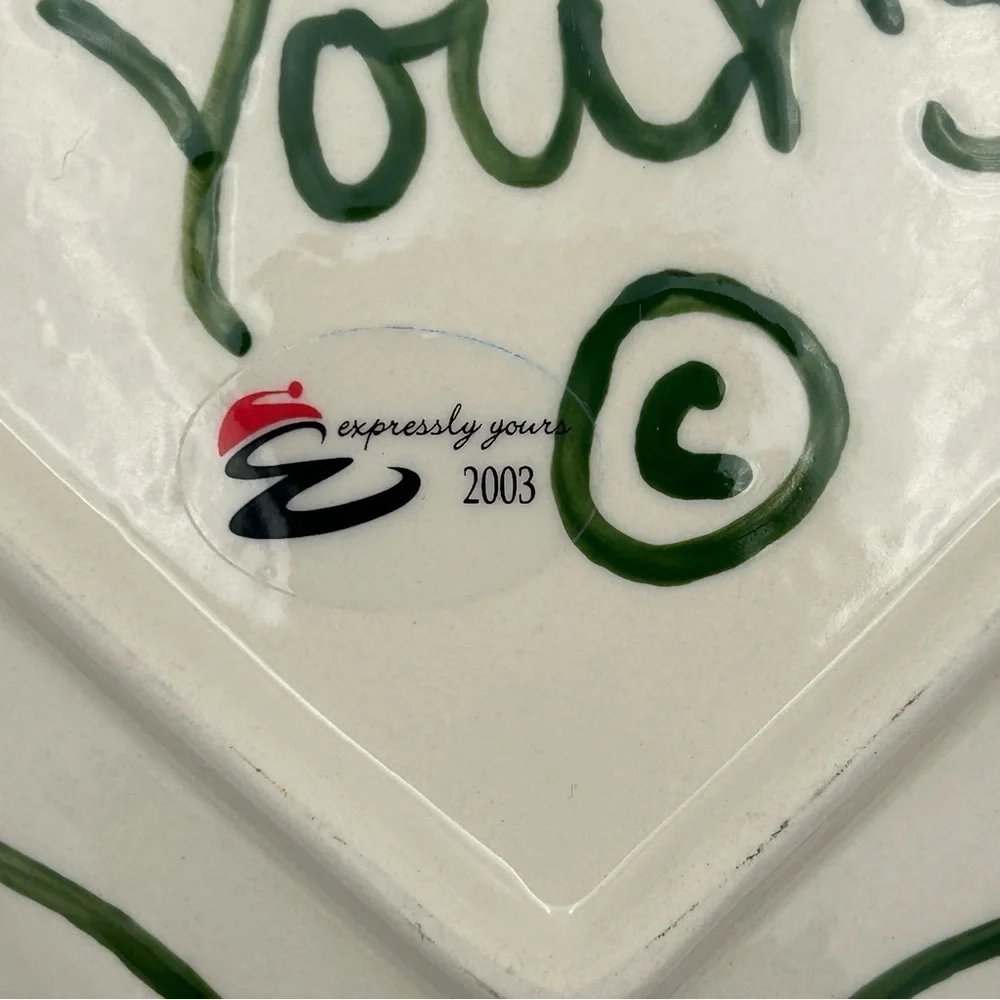 Expressly yours vintage snowman plate hand painted ceramic you warm my heart - Picture 3 of 5